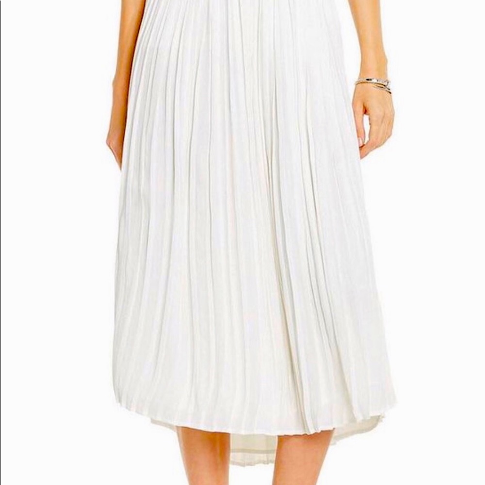 Vince Camuto Pleated Chiffon Midi Skirt